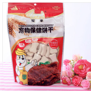 誉丰宠物狗零食 泰迪金毛保健除臭牛肉夹心饼干220g