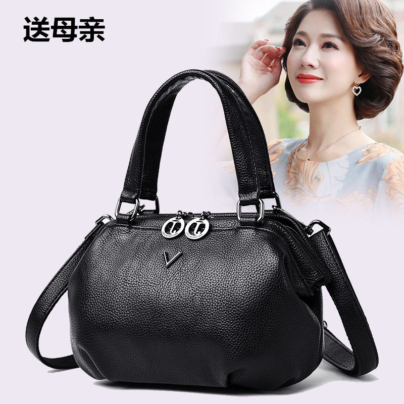 新款中年女士妈妈手拎包中老年人迷你小包包手提包软皮斜挎买菜包