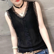 Sleeveless lace vest bottoming shirt women's suit inside the new western style sexy lace V-neck suspender top