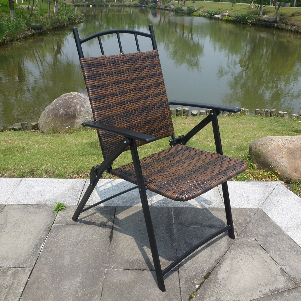 折叠椅编织藤庭院靠背纯手工户外休闲农庄阳台公园铁艺扶手椅促销
