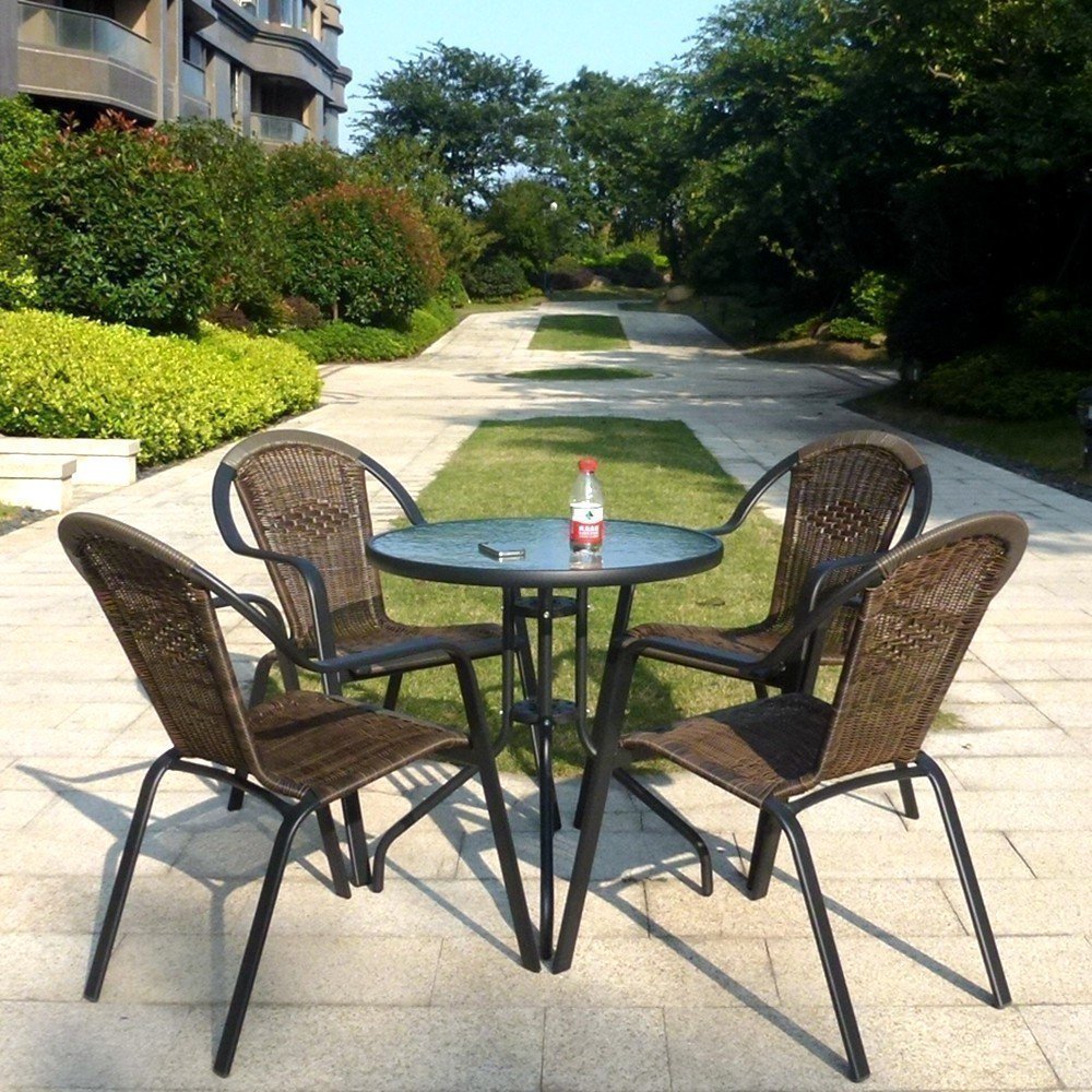 庭院钢化桌椅防水户外组合休闲露天摆摊阳台现代简约铝合金椅促销