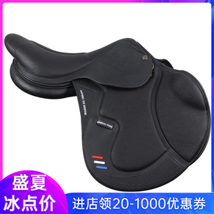 骑马马鞍 牛皮鞍座凹窝鞍翼舒适弹性缓震 荷兰障碍鞍
