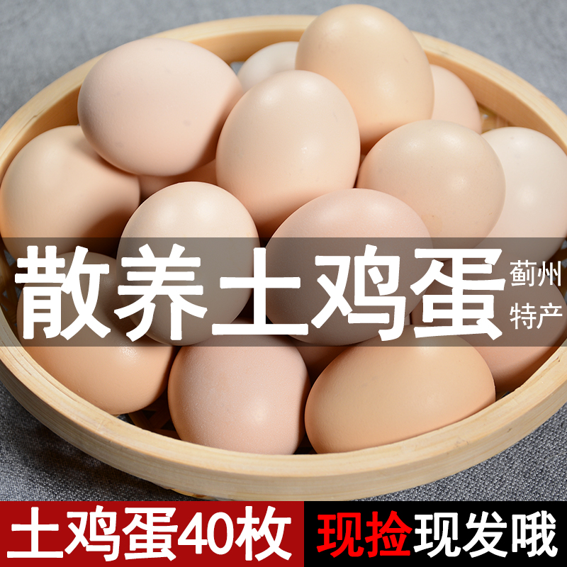 新鲜鸡蛋40枚农家散养土鸡蛋农村天然笨鸡蛋蓟州特产散养柴鸡蛋