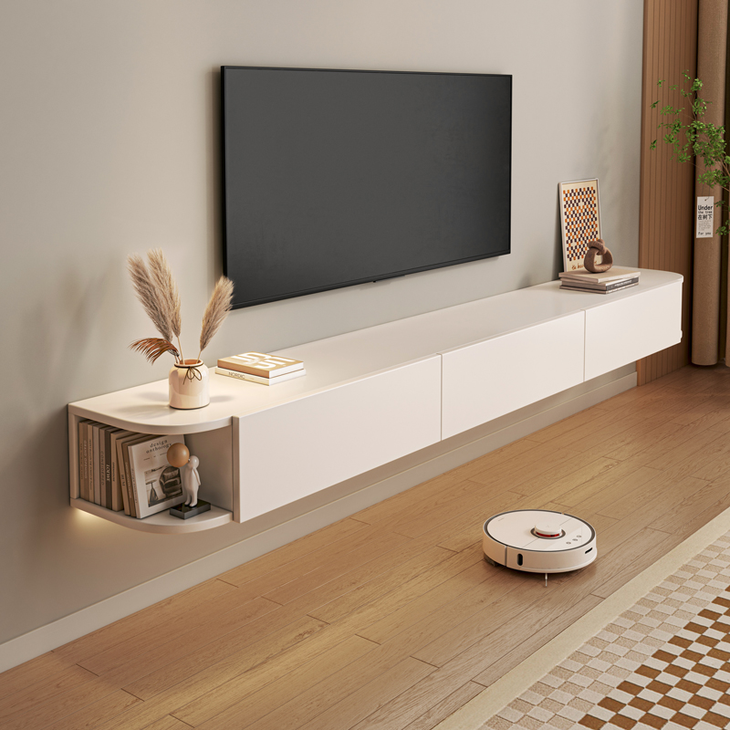 悬空电视柜茶几组合简约现代轻奢悬挂式墙柜小户型卧室电视机柜子