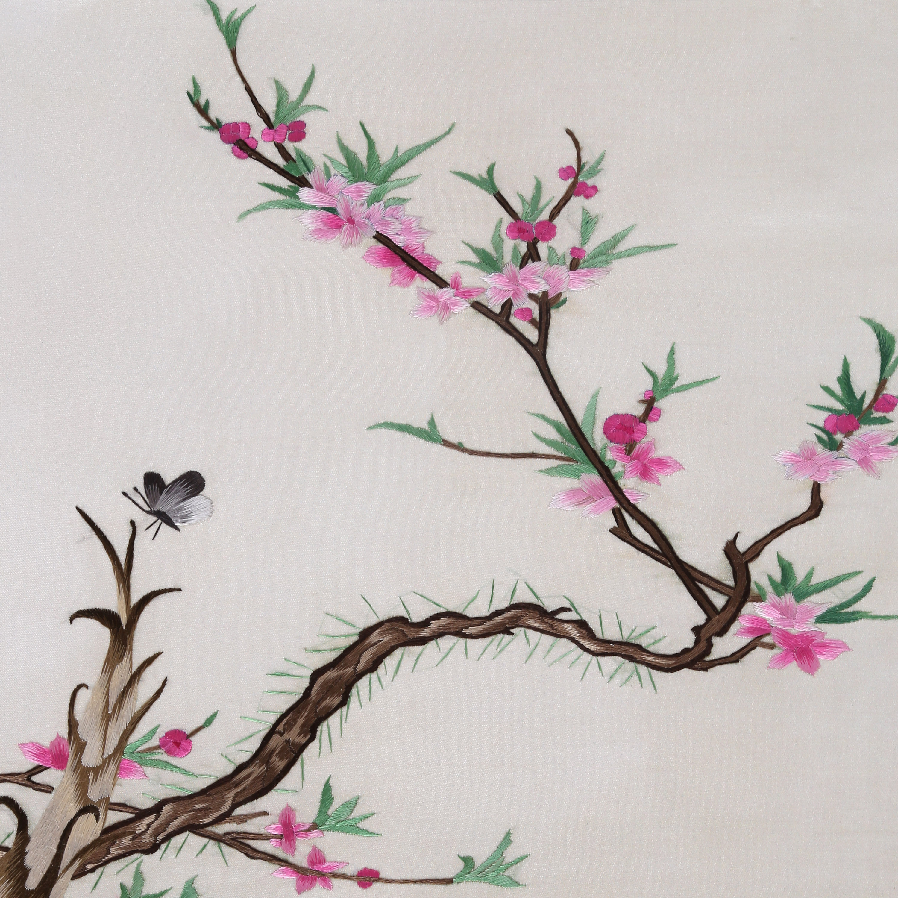 刺绣花鸟图典雅大师侯玲玲汴绣作品