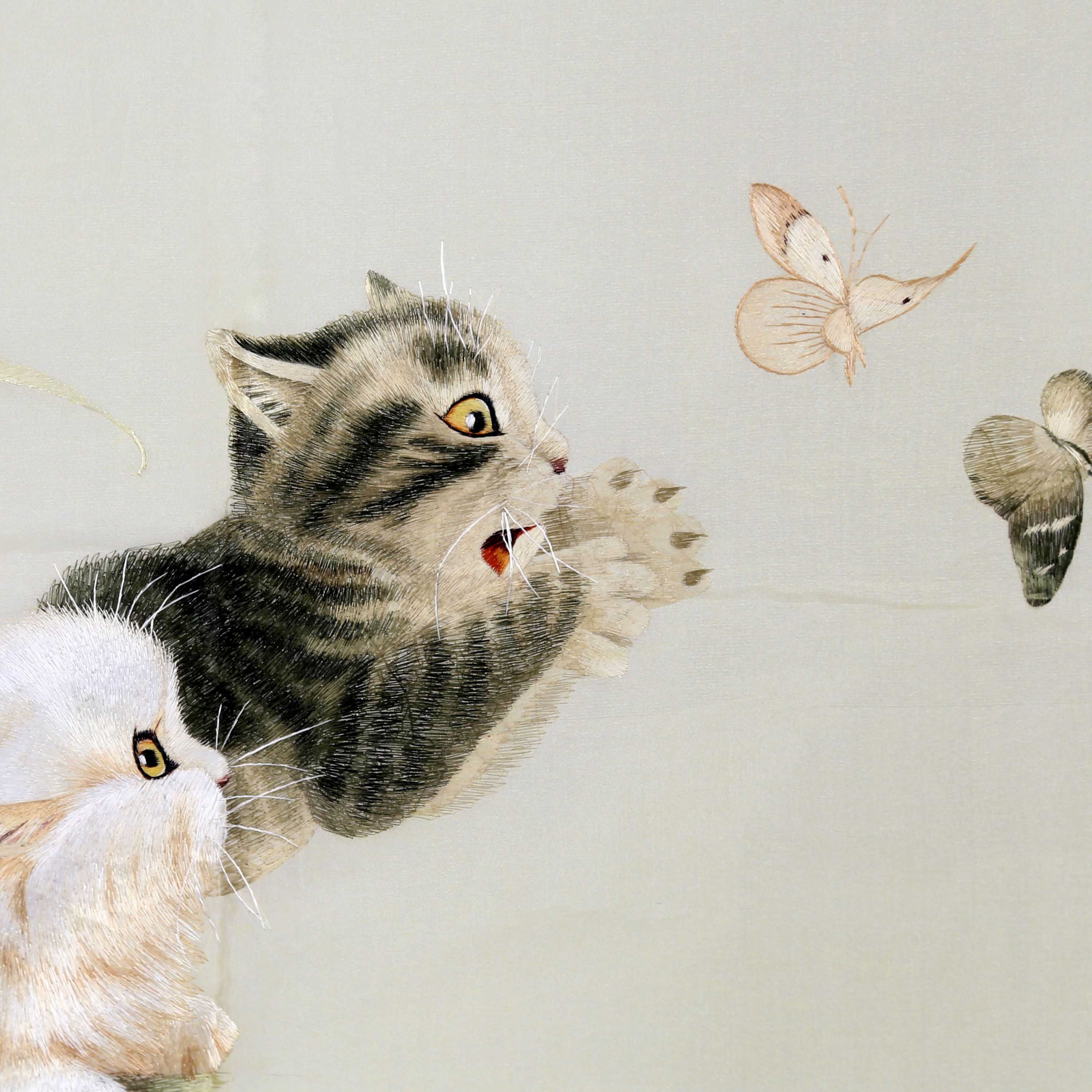 中国刺绣工艺大师 侯玲玲 汴绣小猫