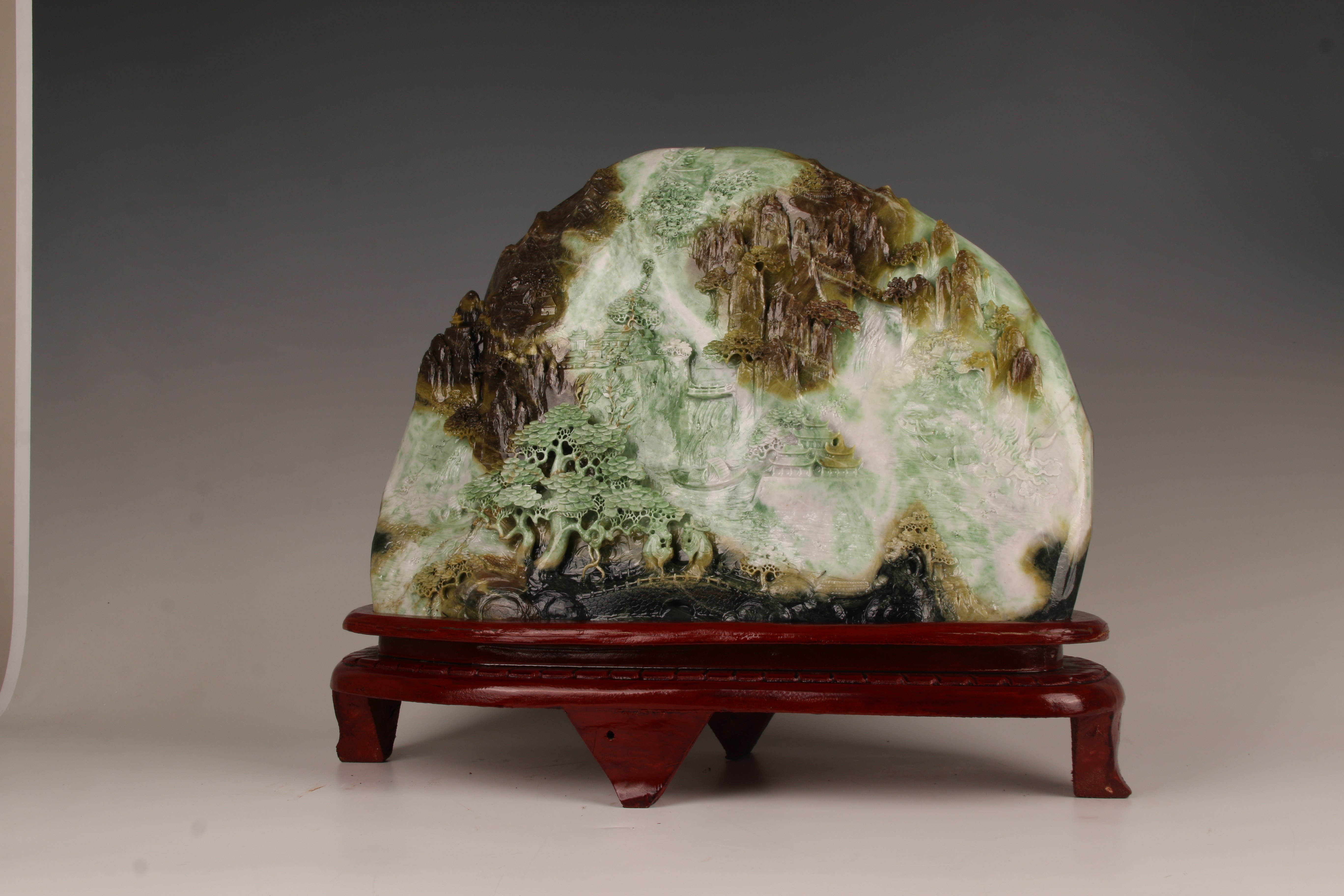 【大好河山】23.05kg仵海洲玉雕工作室独山玉摆件