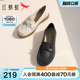 红蜻蜓妈妈鞋2025夏季新款一脚蹬女鞋真皮软底皮鞋单鞋中老年鞋子
