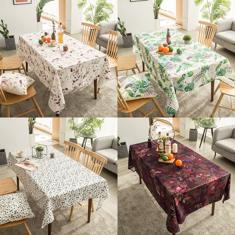 布艺印花桌布，欧洲设计长方形台布防水桌布防烫茶几餐桌垫
