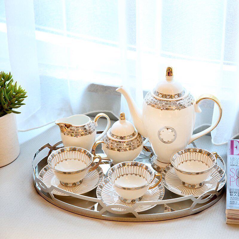 欧式宫廷风客厅茶几摆件陶瓷咖啡杯套装英式下午茶茶具咖啡具杯具