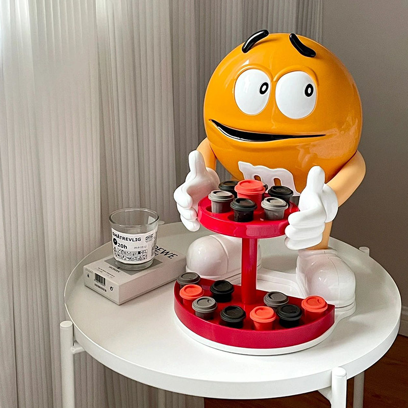 mm豆猫碗猫粮碗宠物置物架碗架猫架m豆小人摆设货架人偶支架摆件