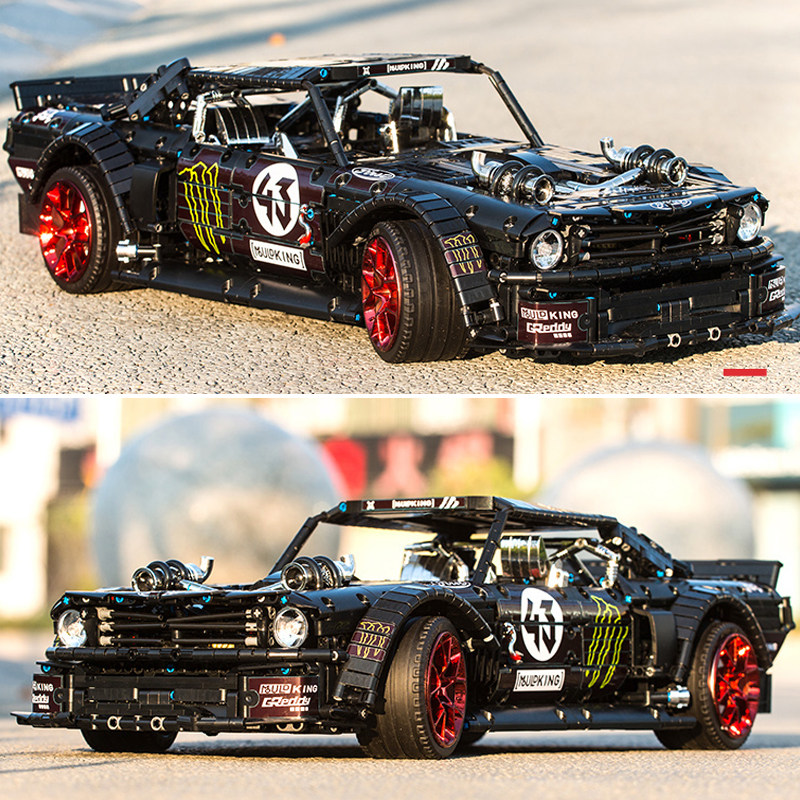 宇星福特野马战车砖叔ken block的福特漂移改装车成人高难度积木