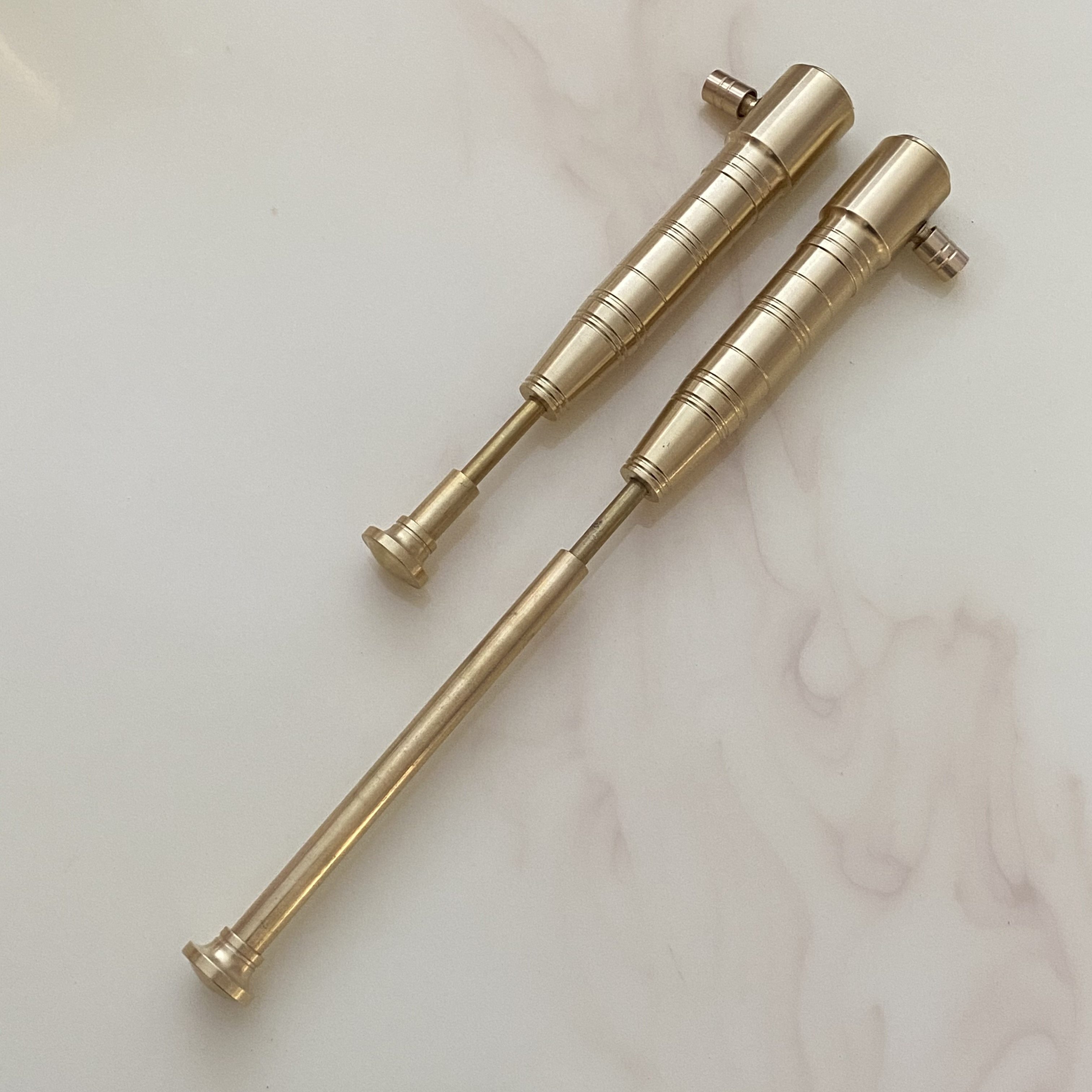 手工纯铜加长火把火炬螺丝推拉扛把子打火机多功能户外创意搞怪