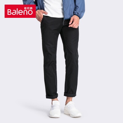 Baleno班尼路新款休閑褲男青年輕薄黑色長褲修身純棉褲子88912034在類目 男裝, 休閒褲中 - 來自Buy2taobao.com提供專業的淘寶代購服務