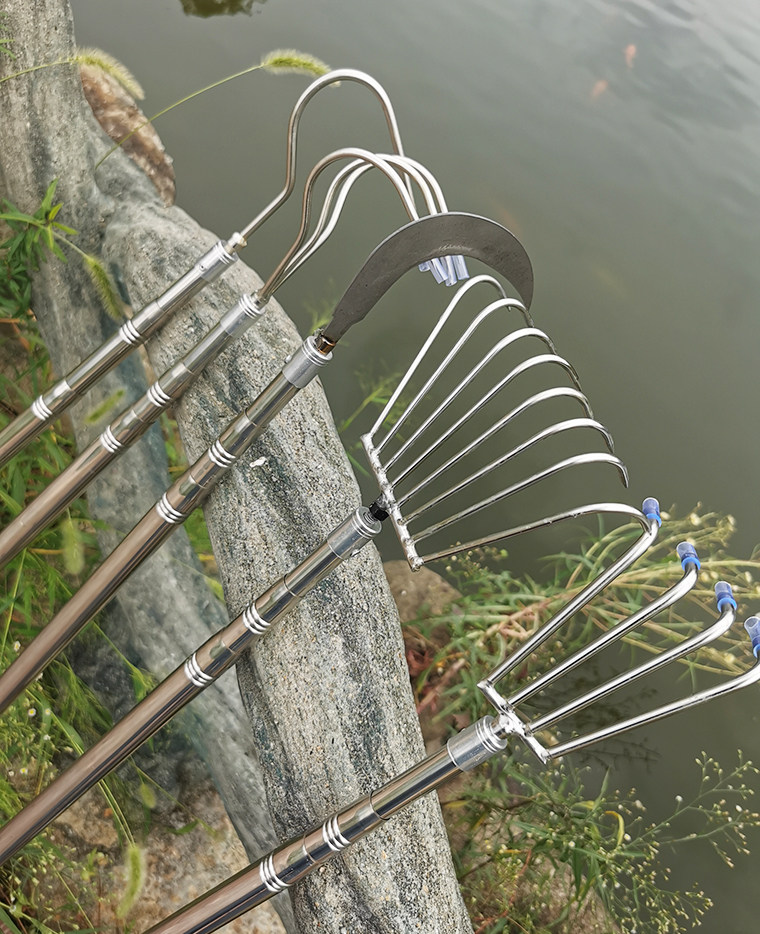 捞水草钩打捞拉草爪勾野钓割草搂草神器除水草刀三爪抓摘果器赶海