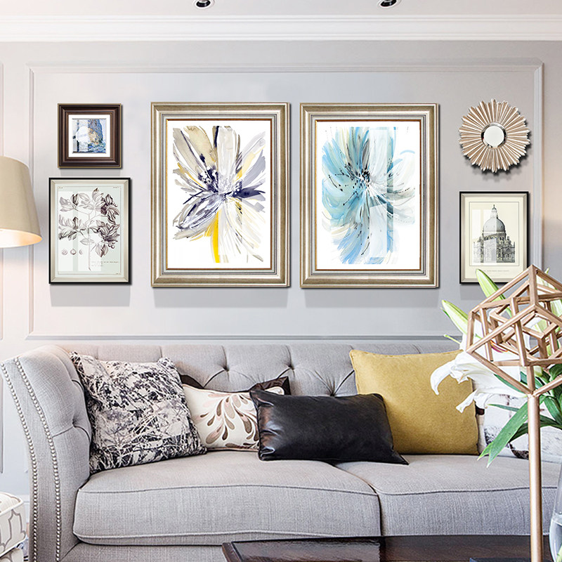 轻奢挂画美式客厅装饰画沙发背景墙装画欧式大气简美壁画北欧风格