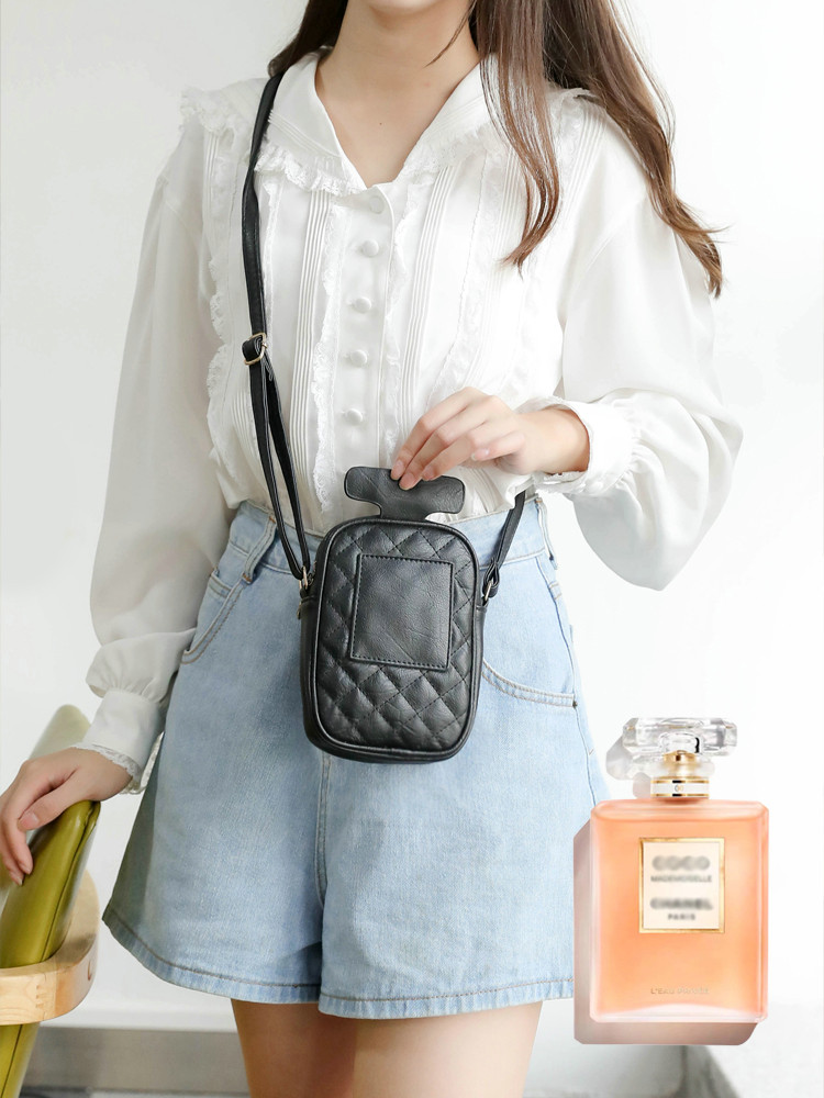 韩版女士迷你斜挎手机包竖款单肩包包小清新拉链零钱包百搭手机袋