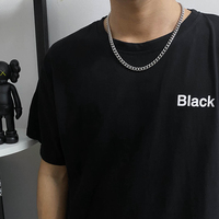 MIX 潮牌古巴项链嘻哈链条男士个性hiphop锁骨链子女生百搭配饰品