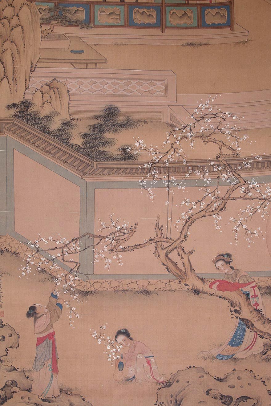 冷枚《赏春图》