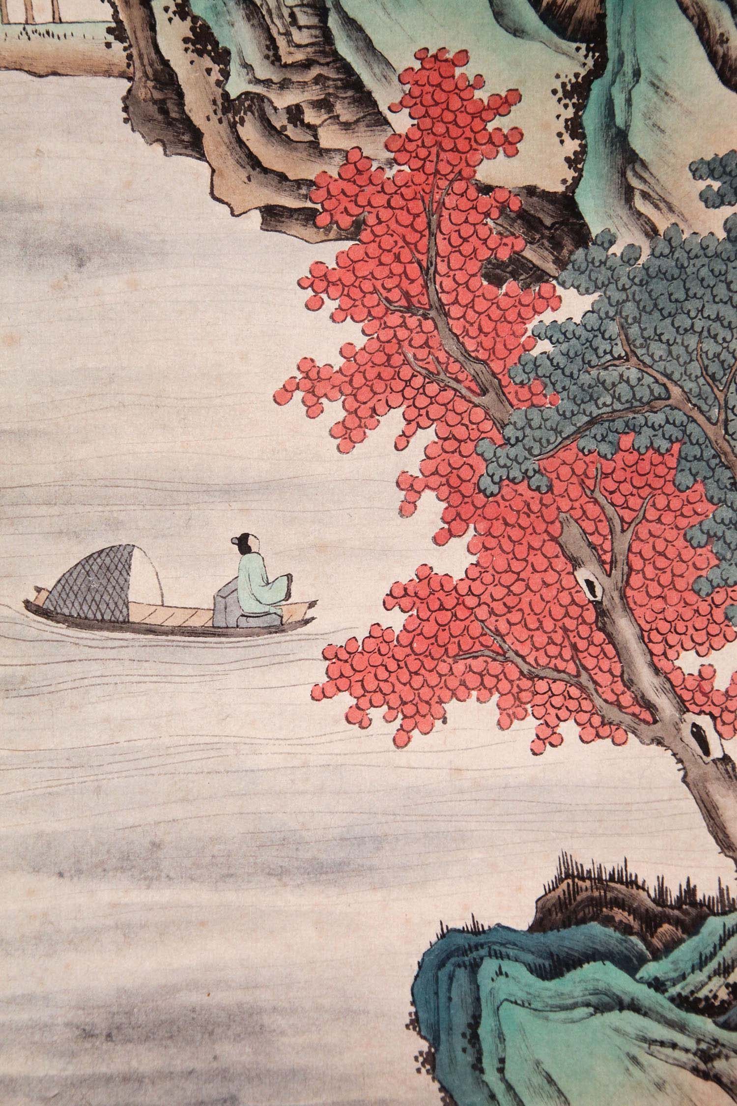 吴谷祥 《青溪泛舟图》