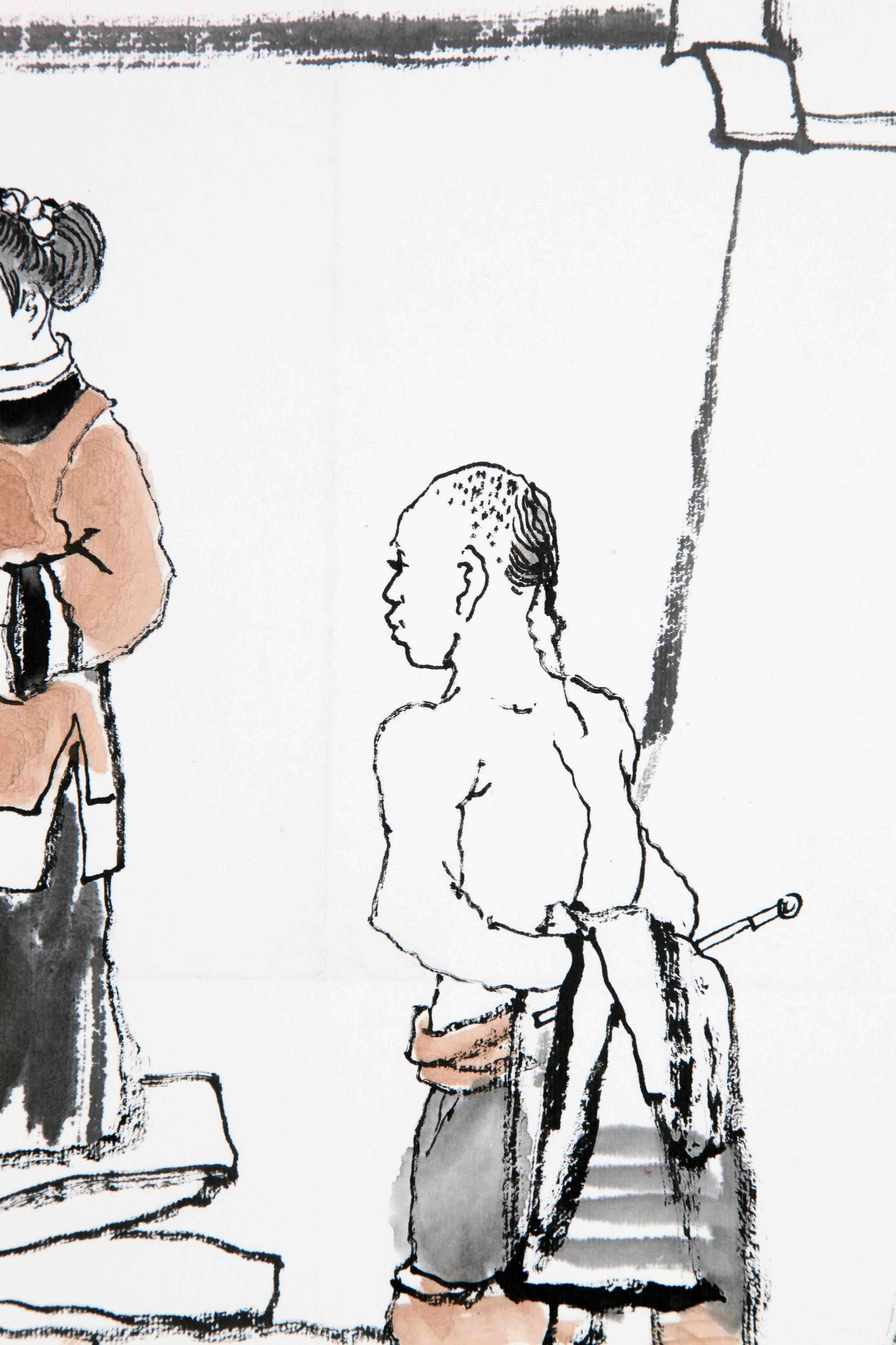 程十发 《连环画人物故事双挖》