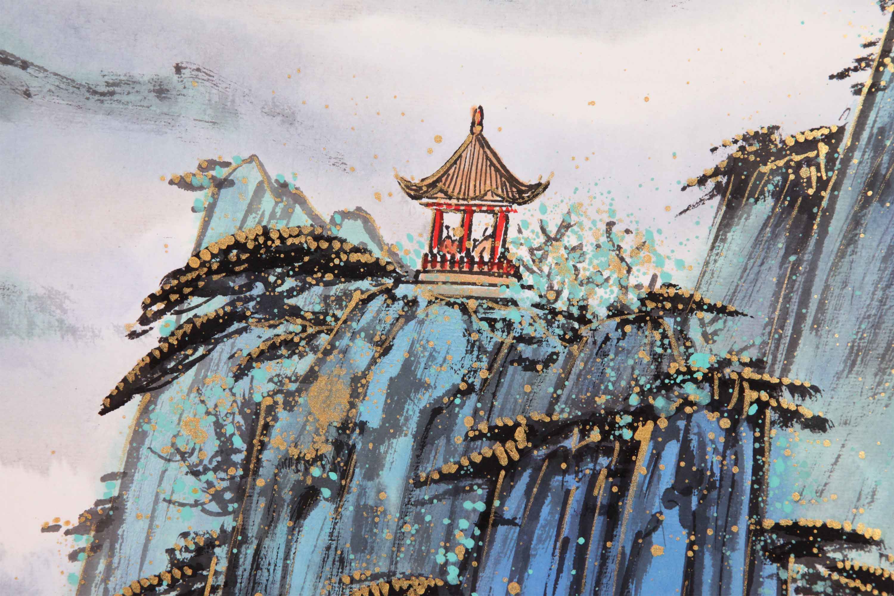 陈大章《泰山晨霞》