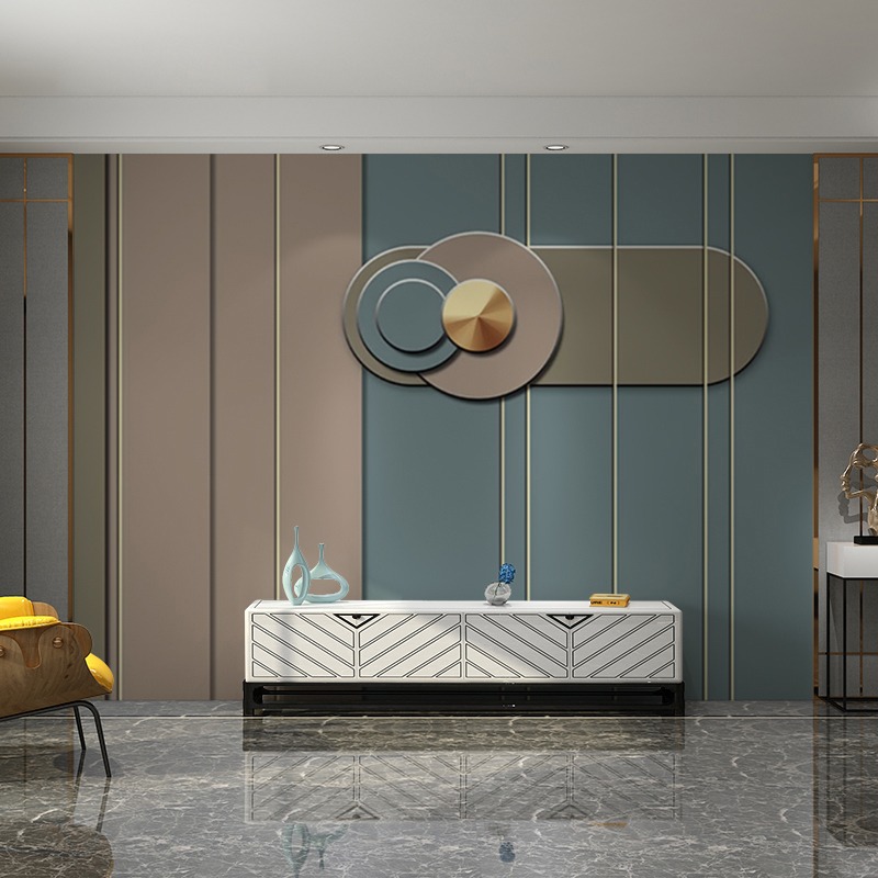 竹木纤维集成墙板电视背景墙装饰3d轻奢风客厅沙发卧室快装护墙板