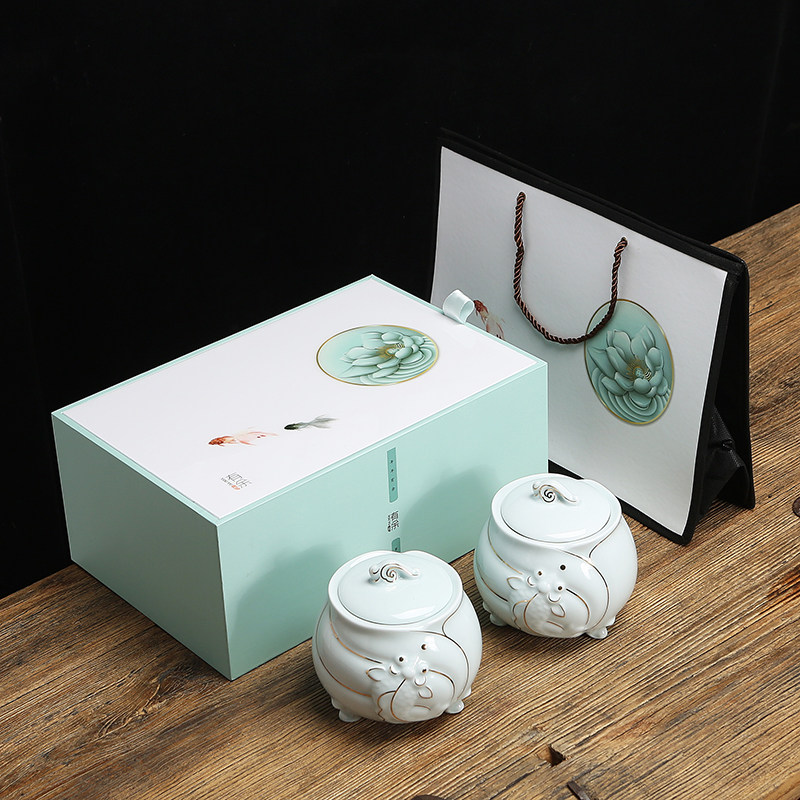 茶叶包装空盒通用绿茶陶瓷罐信阳毛尖崂山春茶西湖龙井碧螺春礼盒