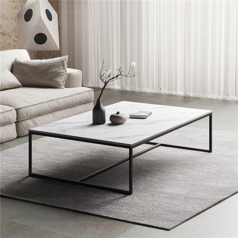 北欧极简轻奢岩板茶几桌客厅家用