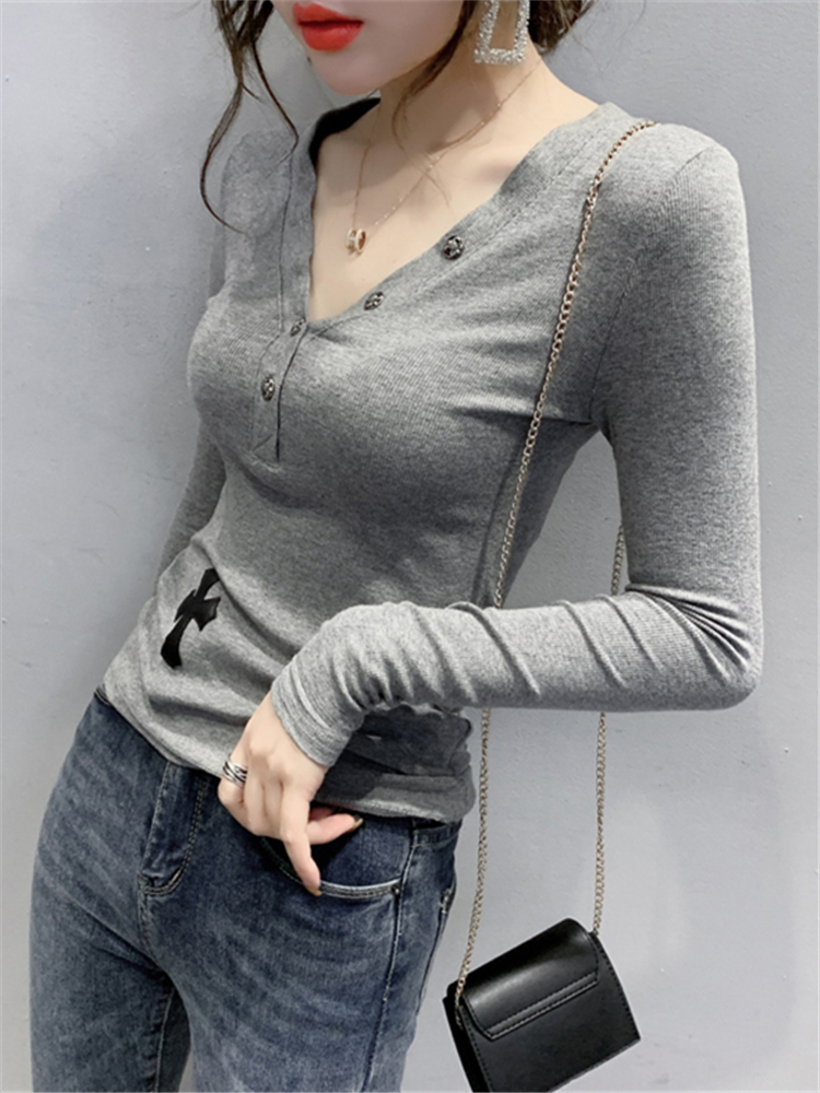 性感v领上衣女低胸