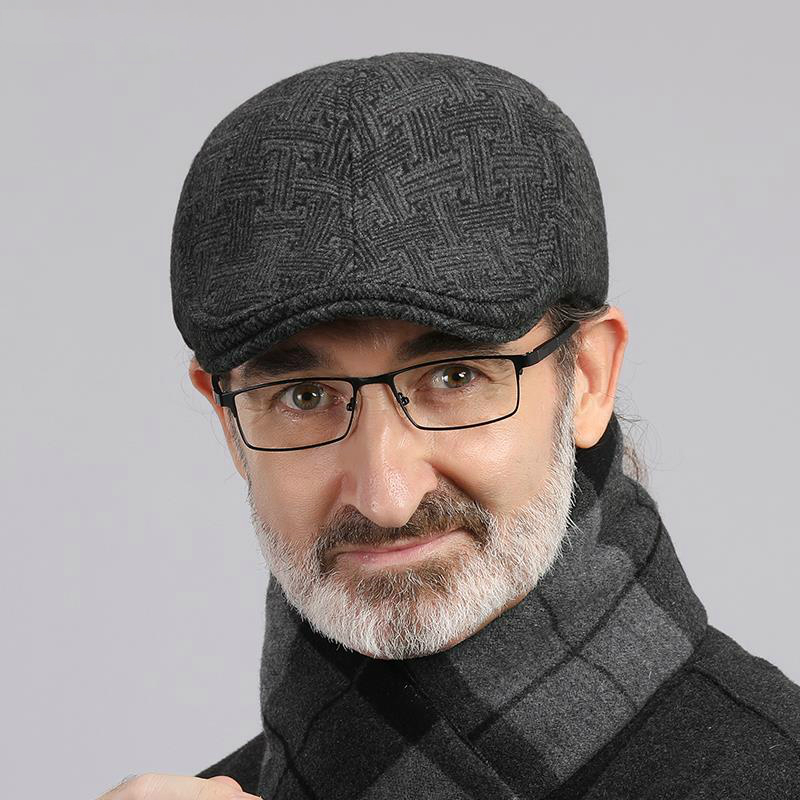 中老年人帽子男士秋冬季新款鸭舌帽老人爷爷帽冬天老头爸爸前进帽