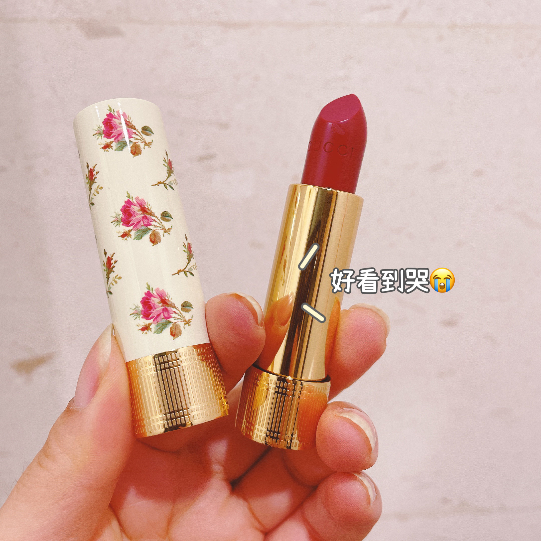 gucci古驰唇膏口红小碎花 细管 508  203金管哑光208 25 505 515