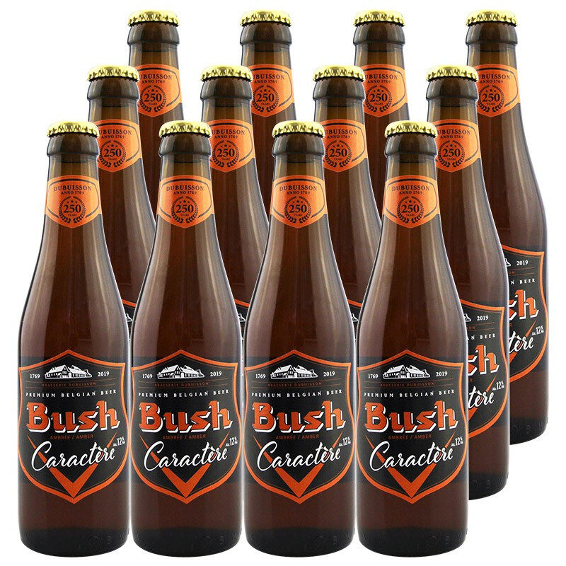 比利时进口布什系列啤酒330ml24瓶装原装高度酒桃子啤酒整箱