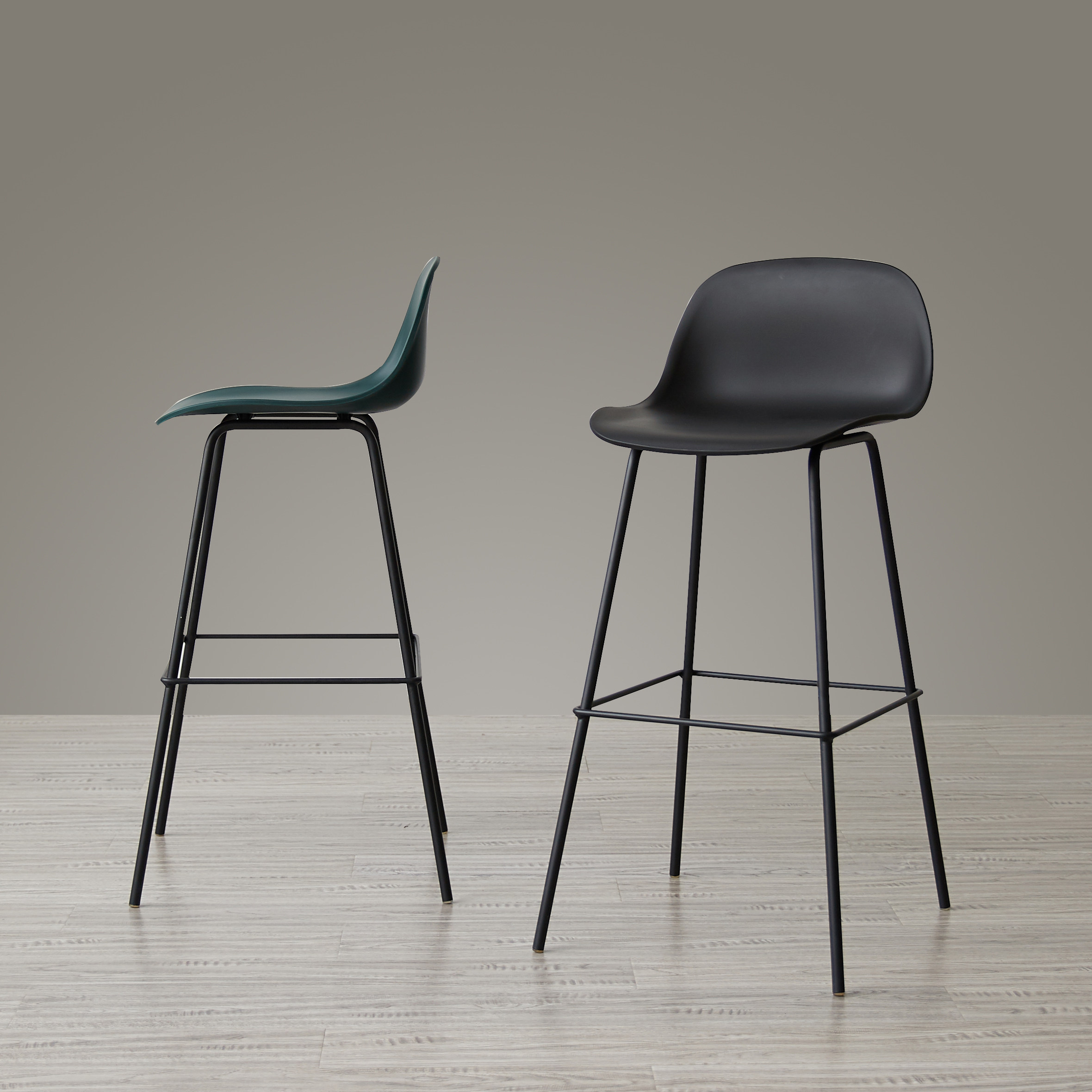 北欧简约时尚吧凳个性创意金属脚吧台椅子多功能咖啡店前台椅子