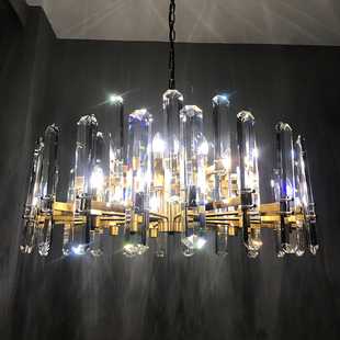 创意伯宁顿全铜水晶吊灯简约卧室设计师后现代客餐厅奢华别墅灯具