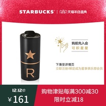 星巴克臻选 10oz黑色杯子 双层马克杯陶瓷杯