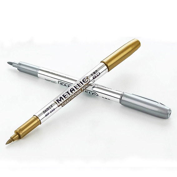 婚礼签到笔会议签名笔 结婚用品书法笔 金色樱花笔银色黑色记号笔