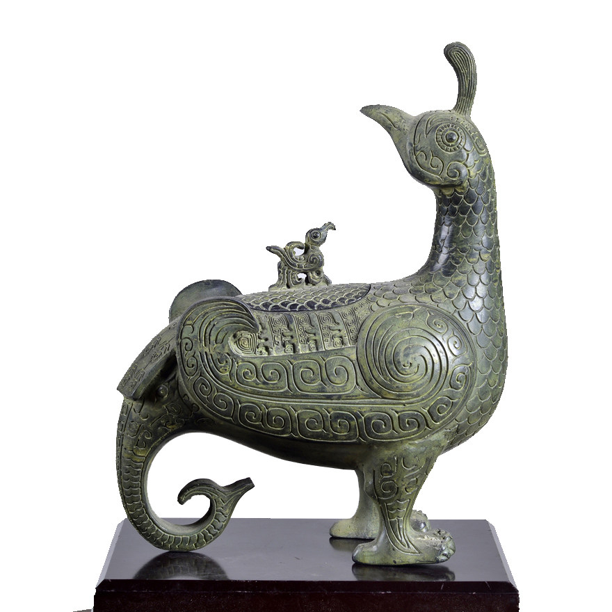 仿古铜器晋侯鸟尊 工美大师周长海