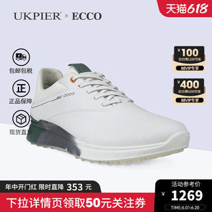 【618预售】Ecco爱步男鞋2024春夏新款防滑休闲高尔夫球鞋 102944