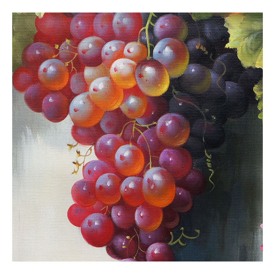 应林华《玲珑葡萄》布面油画
