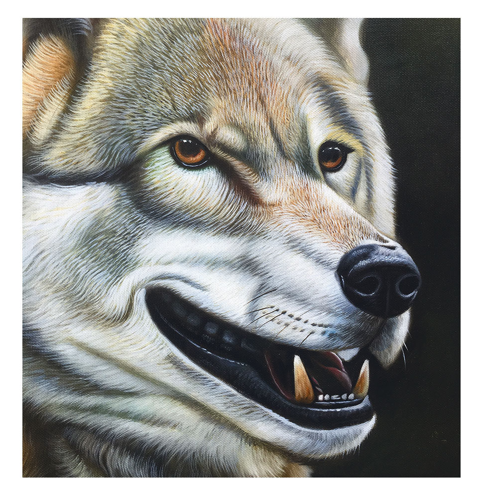 《狼王》叶泽仁 布面油画