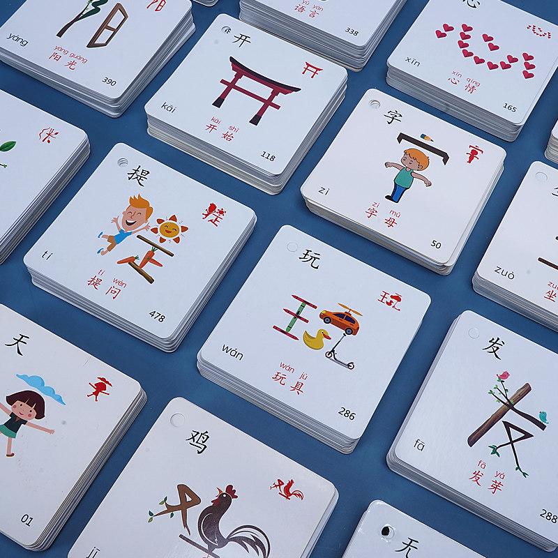 幼儿童识字卡片幼儿园宝宝早教启蒙认字看图识物书神器3000字象形