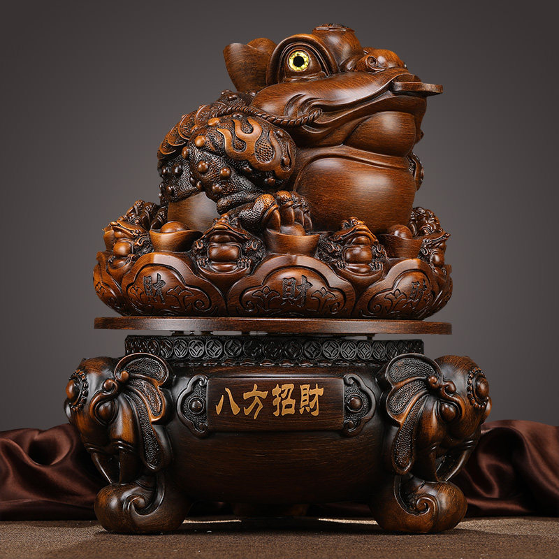 金蟾招财摆件大号金蝉老板办公室桌面收银台蟾蜍公司开业送人礼品