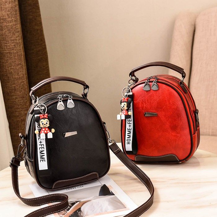 优惠券后38元,双肩包女2019新款韩版潮百搭时尚女士单肩斜挎包手提小