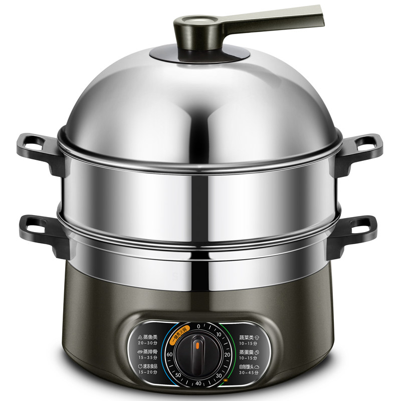 苏泊尔电蒸锅多功能家用蒸气锅三层大容量电蒸笼蒸锅蒸菜火锅正品