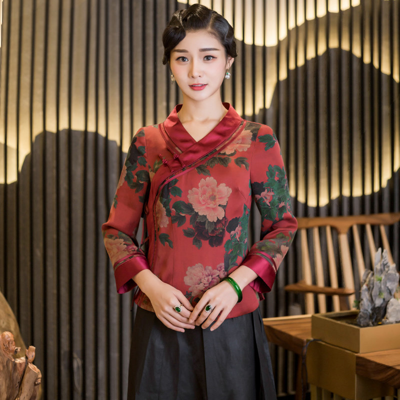 香云纱上衣女秋款