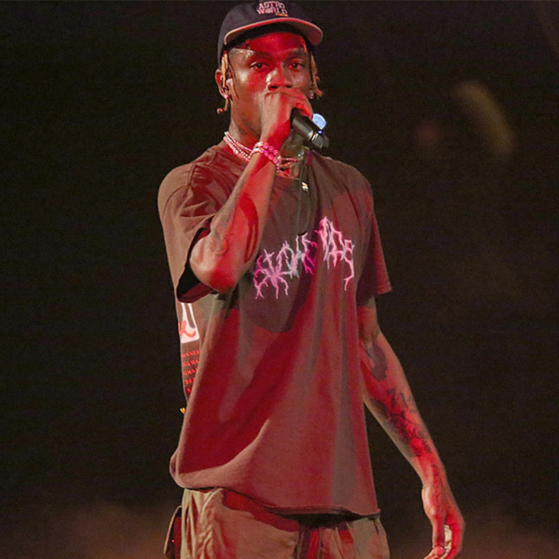 travis scott cactus jack festival pop up 周边巡演短袖t恤