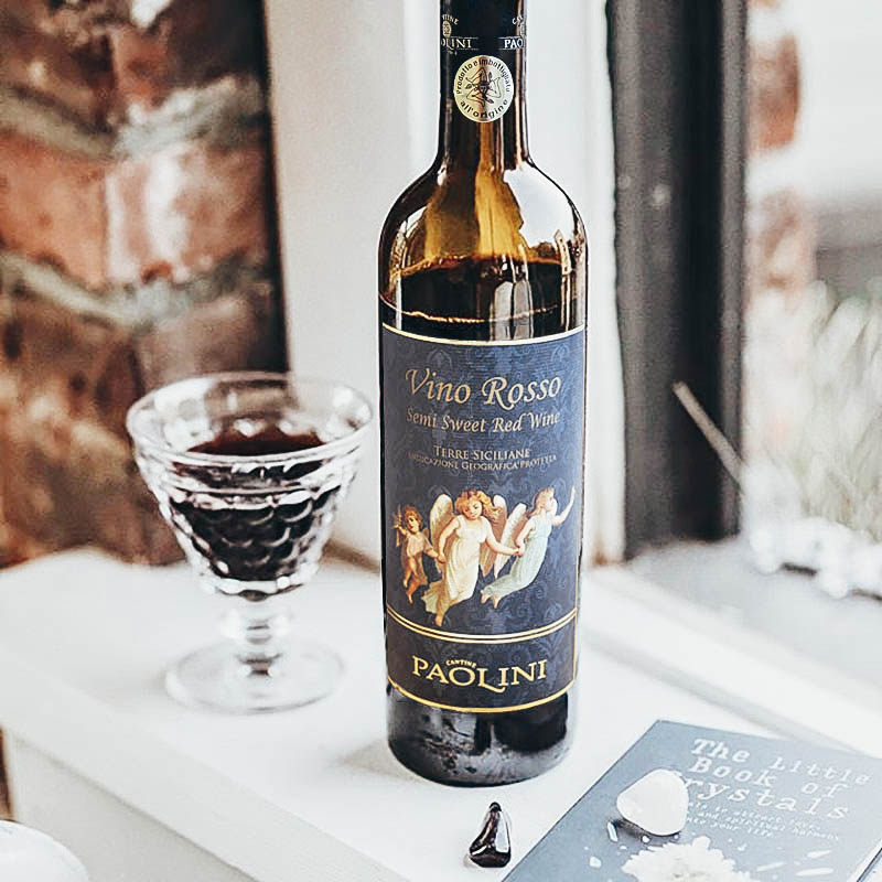 半甜不酸涩 红葡萄酒丨意大利西西里paolini小天使黑珍珠半甜红酒