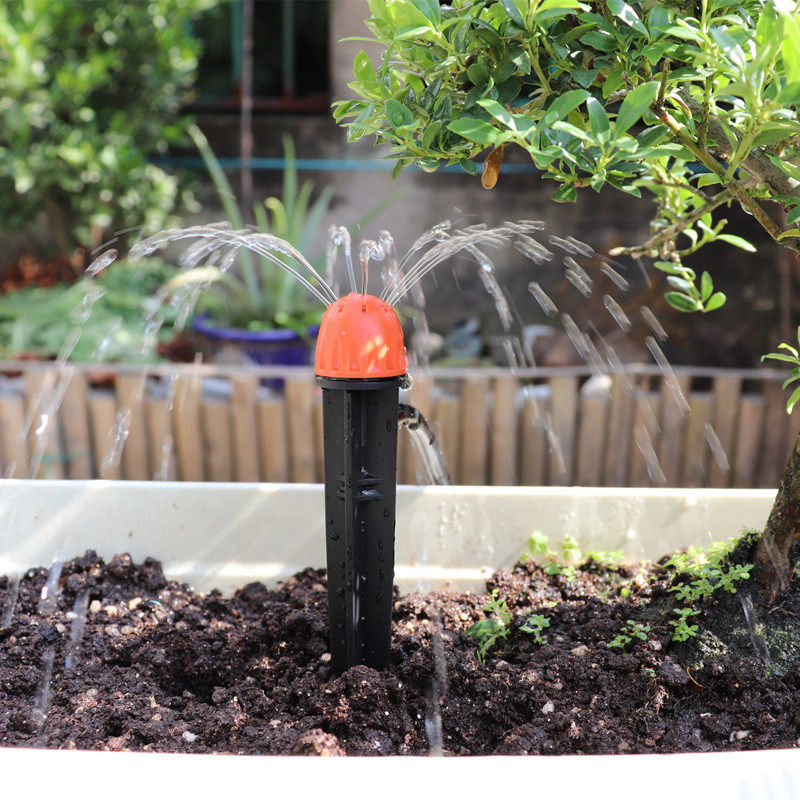 flower nurse 可调滴灌头 微喷滴灌8孔橙色流量滴头 浇花智能园艺