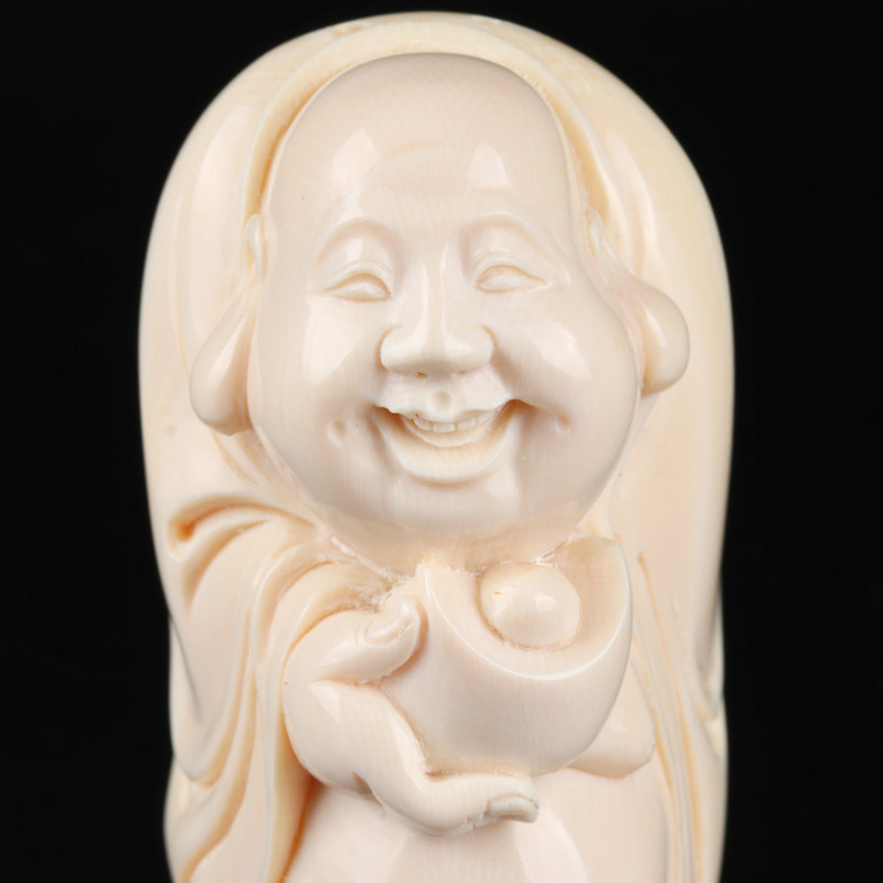 【财源广进 雕刻大耳笑佛】78.94克 猛犸象牙挂件 佛法加持